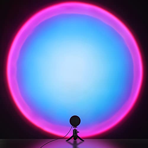Homfu Rainbow Floor Lamp,Rainbow Projection Led Light,Network Red Light with USB Modern Floor Stand Night Light Projector Led Lamp Sunset Night Light for Home Party Living Room Lighting installations