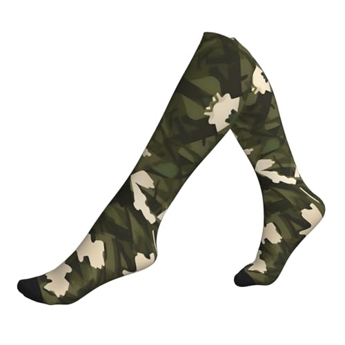 wwqqvnb Army camouflage Compression Socks for Women and Men with 15-20mmHg Gradient Support, Breathable for All Day Wear, Standing, Sitting, Travel, Active Lifestyle