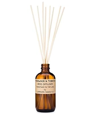 Teakwood & Tobacco Reed Diffuser Set | Handmade in the USA by American Workers | Lasts For 2-3 Months |