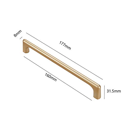 Zinc Alloy Cabinet Pulls, Gold Bedroom Wardrobe Drawer Kitchen Cupboard Cabinet Door Pulls - Image 2