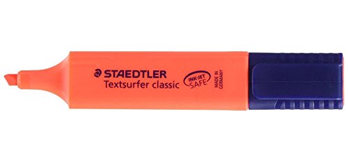 Staedtler Mars Highlighter, Broad Chisel Tip, Fluorescent Red (STD3642)
