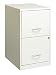 Space Solutions 2-Drawer Metal File Cabinet with lock, 18" Deep x 14.25" Wide x 24.5" Tall - White