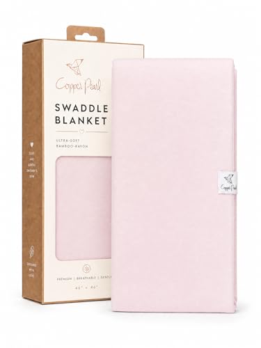 Image of Copper Pearl Swaddle Blankets for Newborns | Soft Stretchy Receiving Blankets for Boys and Girls | Large 46 x 46 Inch Baby Blankets | Lightweight and Breathable Swaddles | Blossom