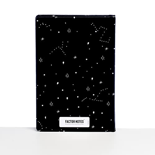 Image of Factor Notes Hardbound Notebook: 100 GSM Ivory Shade Paper, Lay-Flat Journal Diary, 3 Bookmarks, Inner Pocket, A5 Size, 200 Pages (A Sky Full of Stars - Dot Grid)
