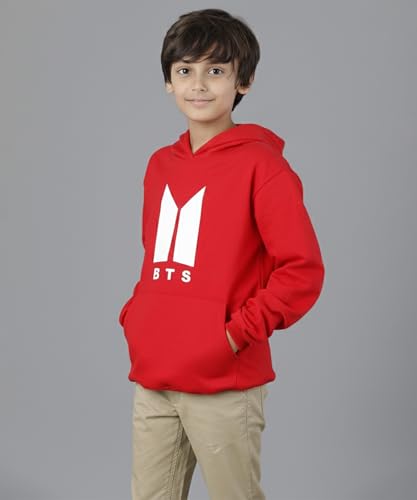 Image of KYDA KIDS Boys Cotton Regular Fit Hooded Neck Hoodies - Sweatshirt with Hoodies Full Sleeves Winter Wear, Long Sleeve Sweatshirts for Boys