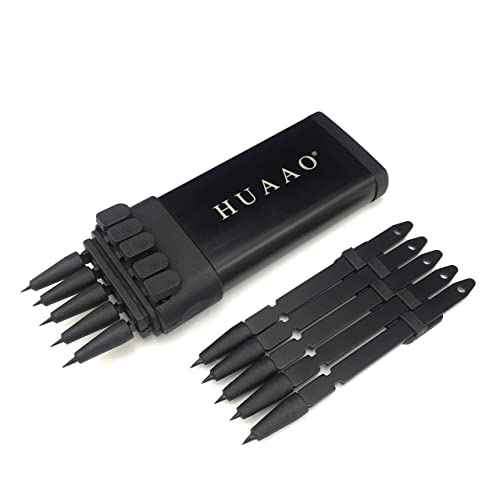 HUAAO Upgraded Ballistic Dart Launcher, Metal Darts Accurate Shooting Within 20ft for Hunting Shooting Camping Self-Defense and Survival, Unique Gift for Men (Black)