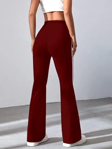 Image of ALYNE Women's Trouser Pants for Women Stretchy Straight Leg Elastic Waist /Regular Fit Trouser Pant for Regular Casual Wear
