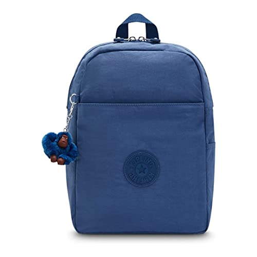 Kipling Mochila estampada Challenger, Azul crepúsculo, 10.25'L x 14.25'H x 8.25'D, Mochila feminina Challenger, interior espaçoso, alças de ombro acolchoadas, organizador de acessórios, bolsa de nylon