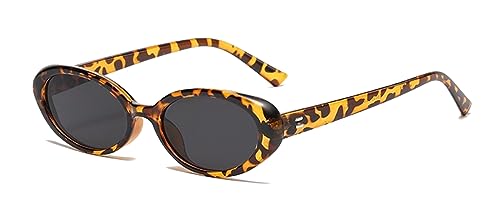 LHSDMOAT Lunettes de Soleil Ovales Tendance pour Femmes, Lunettes de Soleil Oeil de Chat Vintage, Mode Protection UV400 Shopping PhotosLunettes de Soleil