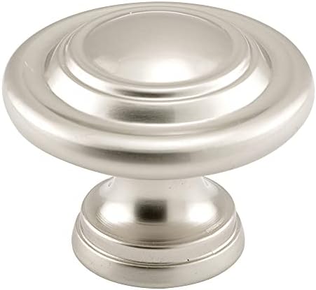 Prime-Line N 7372 Bi-Fold Door Knob – Wide Base and Large Diameter Door Knob For Easy Gripping, Replace Old or Unsightly Knobs, 1-11/16” Outside Diameter, Diecast, Satin Nickel Plated