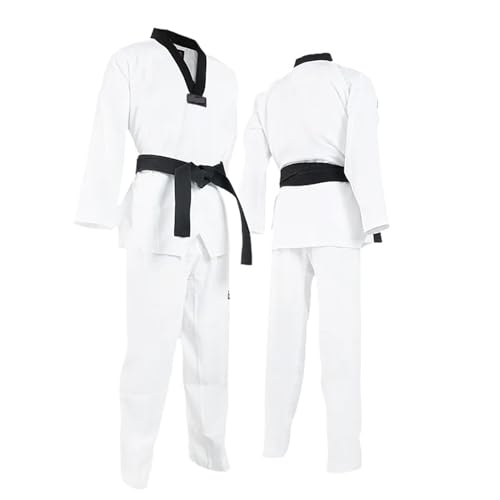 ZythrXLate Taekwondo-Kleidung, for Erwachsene, Kinder, Kinder, Karate-Anzug, Kampfsport-Trainingssets, Kung-Fu-Uniform for Damen und Herren, weißer Gürtel für Training, Leistung(XXXL 190CM)