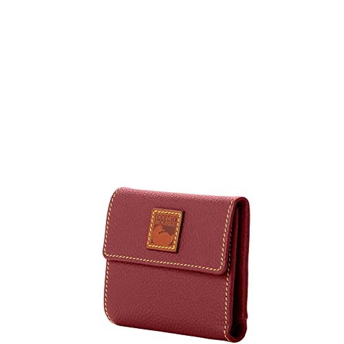Dooney & Bourke Wallet, Pebble Grain Small Flap Credit Card Wallet - Wine #TOP1