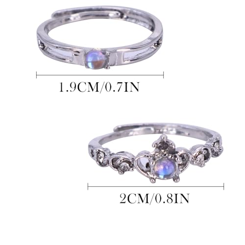 Matching Rings for Couples, Adjustable Unisex Eternity Love Band Set for Couples | CZ Stackable Jewelry, Perfect for Promise Engagements Rings for Women3