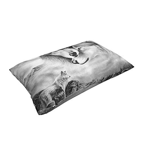 Gray Wolf Pillowcase For Hair And Skin, Queen Size (20X30 Inches) Bed Home Decor Pillow Cover - Soft And Cozy Brushed Microfiber - Hidden Zipper Closure Print #TOP2