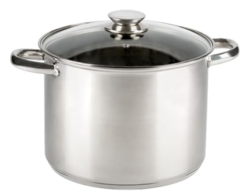 Olla Inoxidable 18/10 de 30 cm y 15 L, Ideal para cocinar a Grandes volúmenes y Mantener la Temperatura de los Alimentos.