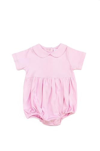 LoveBaby P Short Sleeve Bodysuit Bubble Made From 100% Pima Cotton (Light Pink, 12-18 Months)