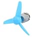 Aexit DC 3V Electrical equipment 2000RPM High Torque Motor 3 Vanes 80mm Dia Propeller Blue for RC Model