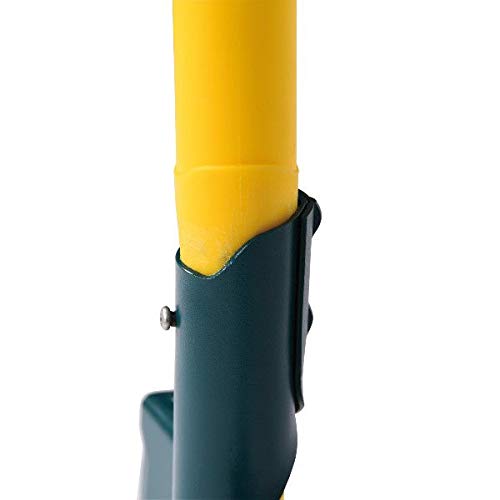 LEBORGNE - Bêche à Rebord Duopro Manche Pomme Novagrip - Lame Nervurée - Fibres de Verre Haute Résistance - Ergonomie Optimisée - H 28 cm x Lg1 17 cm x Lg2 20 cm - Poids 1 kg
