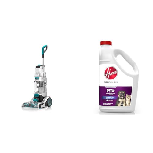 Image of Hoover SmartWash+ Automatic Carpet Cleaner, Upright Shampooer, FH52000 + Hoover Oxy Pet Urine & Stain Eliminator Carpet Cleaning Shampoo, 116 oz Formula, AH31938