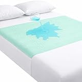 T2ND Protector Cama Impermeable Lavable Reutilizable (Pack 1) para Incontinencia Adultos Mayores Niños Mascotas Alas Ajustables 4 Capas Absorbentes Higiénico Antiescaras Cuidado Nocturno 135x85 cm
