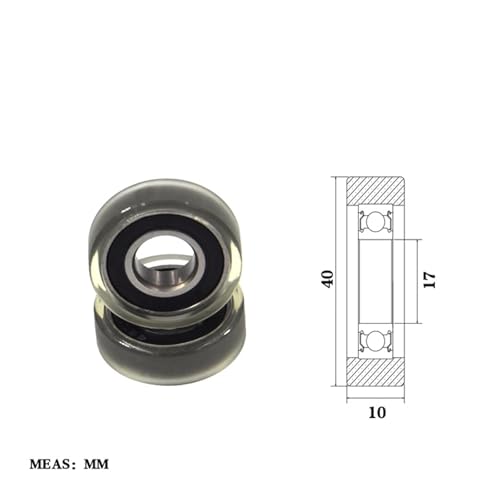 Roulement moulé en polyuréthane PU690340-10 pour rail - 2