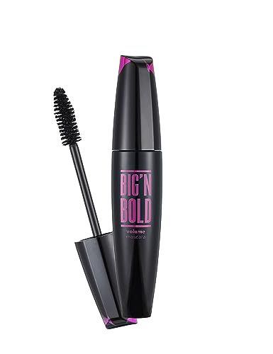 Flormar Big N Bold Volume Mascara – Volumen y longitud impactante para pestañas con fórmula negra mate de larga duración,sin grumos ni manchas, ideal para principiantes y profesionales