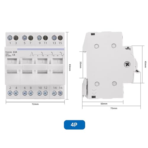 Inverseur MTS triphasé 40A disjoncteur de transfert manuel 3P tension 400V