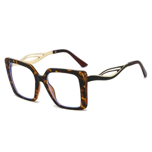 Lunettes léopard rétro carrées femmes et lunettes creuses hommes