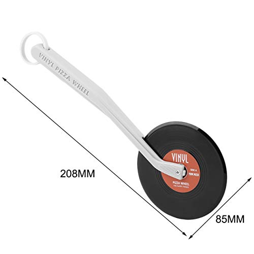 Cortador de pizza JullyCAnnice Profissional Top Spin Fresh Slice Record Player Pizza Cutter Vinyl Re