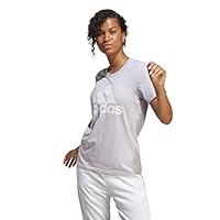 adidas Sportswear Essentials Logo Women's T-Shirt, Silver Dawn/White, X-Large