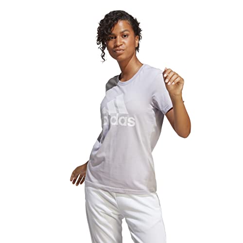adidas Femme Essentials Logo Tee, Silver Dawn/White, S