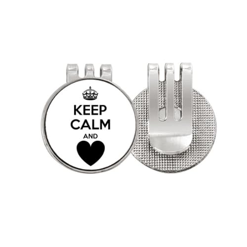 Marqueur de balle de golf de qualité supérieure Citation Keep Calm émail rouge