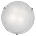 Access Lighting 23020LEDD-BS/WH Dimmable LED Flush or Wall Mount, Brushed Steel Finish
