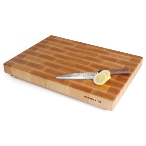 The Boardsmith Maple End Grain Cutting Board - Premium, Hand