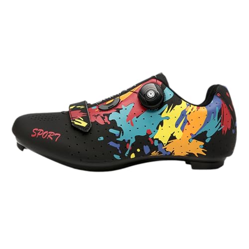 Fooceoute Transpirables Zapatillas Bici Hombre,Transpirables Zapatillas Bici Mujer,Zapatos De Ciclismo De Ruta,Se Adapta A Tus Pies,Adecuado para ConduccióN por Carretera Y Desplazamientos