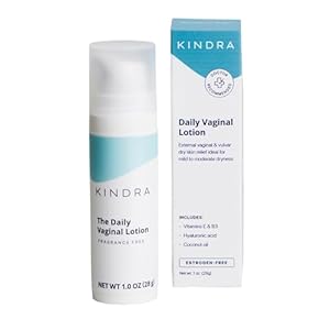 Kindra Daily Vaginal Moisturizer Lotion – Vaginal Cream For Vaginal Dryness And Discomfort – Hormone Free, Gyn Tested, pH-balanced, Doctor Recommended – 60 Applications