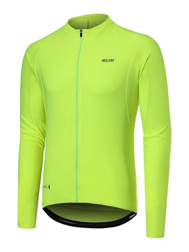 Maillot de cyclisme léger ARSUXEO homme manches longues avec tissu respirant haute performance