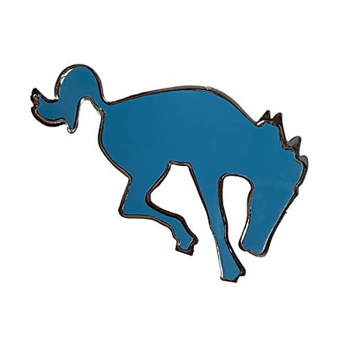 Image of United Pacific 50130 Triple Chrome Plastic Bucking Horse Emblem, Badge Replacement, Double-Sided Tape, Easy Installation - One Unit