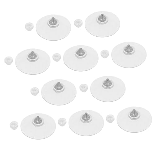 HEALSOPTHY 10 piezas Ventosas Transparentes con Tuerca Soportes de Succión para Cristales y Baño Colgadores Pequeños para Ventanas PVC Resistente y Fácil Instalación Sin Taladro