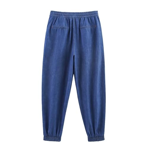 Women's Summer 2 Piece Set Lapel Half-Sleeved Waist Top with Drawstring Pants Suit 5