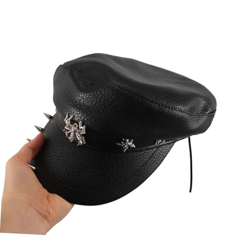 Style rétro marin à rivets cloutés : un chapeau d'exception en feutre