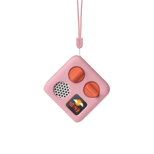 Image of Yoto Mini Adventure Jacket in Think Pink with Matching Wrist Lanyard – Accessory for Kids Mini Audio Player, Anti-Slip Silicone Skin Cover, Fitted Protective Sleeve Case