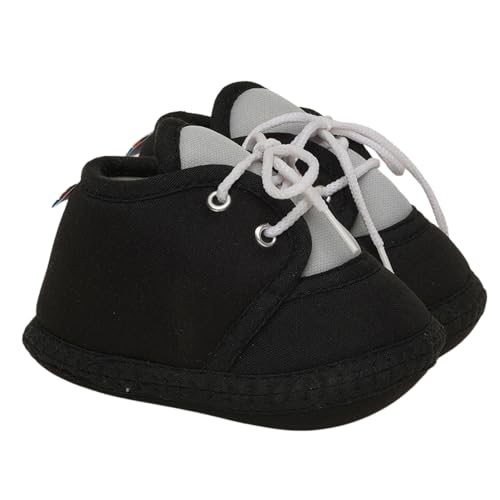 Image of Neska Moda 6 To 12 Months Baby Boys & Baby Girls Cute Soft Cotton Pre-Walker Lace Booties-BT4713