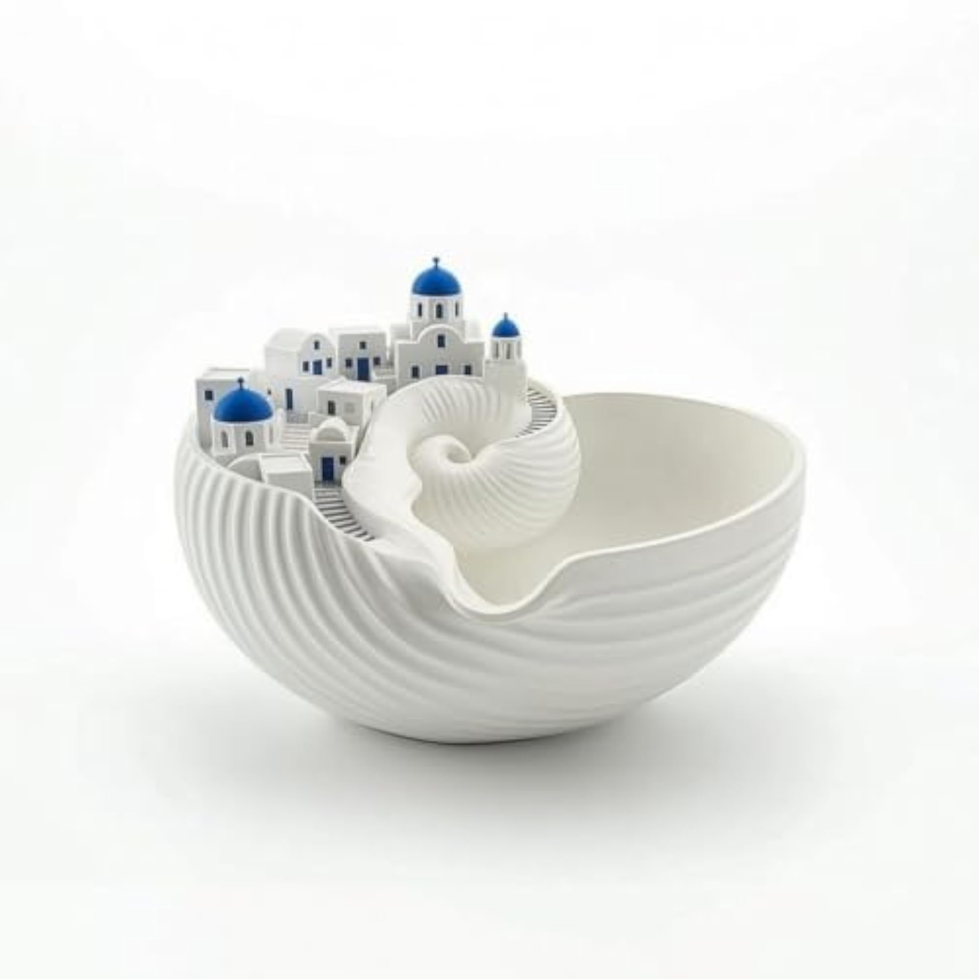 3D Printed Shell Key Tray with Miniature Houses