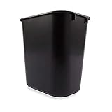 Rubbermaid FG295500BLA Small Black 14 Quart Wastebasket