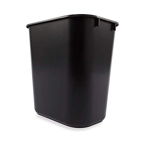 Rubbermaid FG295500BLA Small Black 14 Quart Wastebasket
