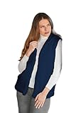 Coopers of Stortford - Navy Fleece Body Warmer - Long-Line Hooded Layer for Extra Warmth - Lightweight Indoor and Outdoor Jacket with Zip Front and Side Pockets (UK, Alpha, XL, Regular, Regular)