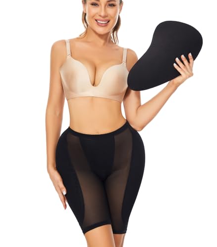 NINGMI Women Hip Padded Shapewear Mid Waist Hip Enhancer Shapewear Shorts Slimming Panties Underwear Shaping Shorts