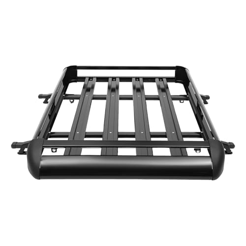 Universal Dachgepäckträge Auto Dachkorb Dachgepäckträge Aluminium Dachgepäckträger 127 * 97cm Reling Gepäckträger 68kg Last