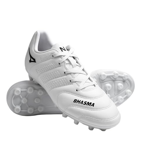 Image of Anza Bhasma Light Weight and Durable Football Boot for Men&Women, Comfortable and Flexible Football Shoes with Multi Purpose Stud, Soccer Shoe (White)